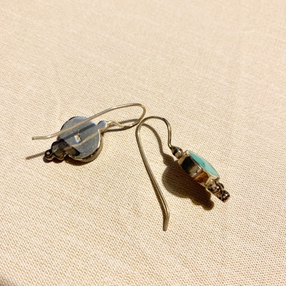 925 Silver Turquoise Earrings - Picture 2 of 3
